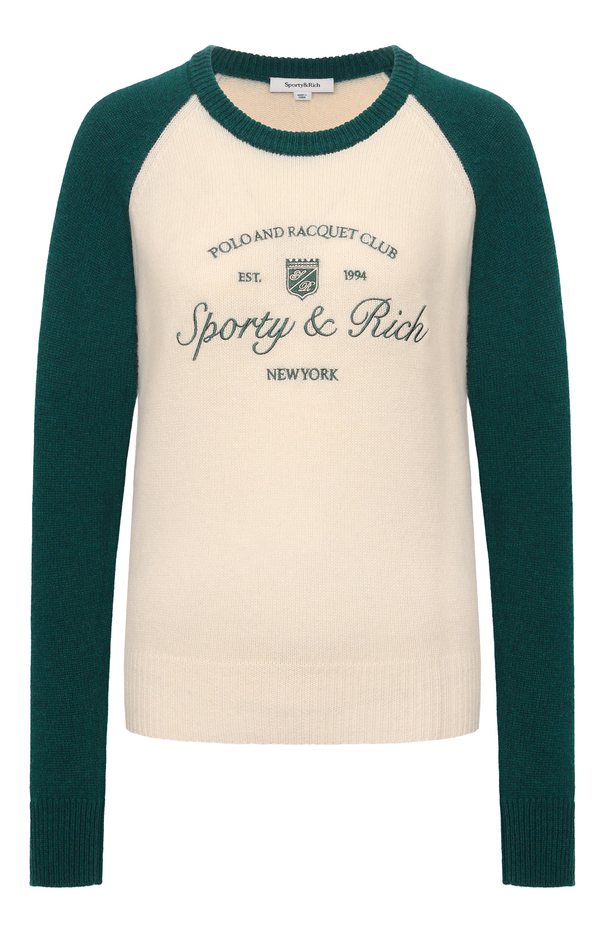 Свитер из кашемира и шерсти SPORTY AND RICH, арт. WS07561412WH61, фото 1