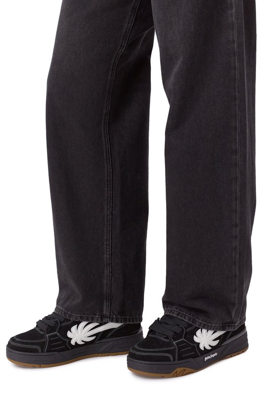 Замшевые кеды Venice Palm Angels PMIA101F25LEA003 Чёрный  PMIA101F25LEA003 Фото 3