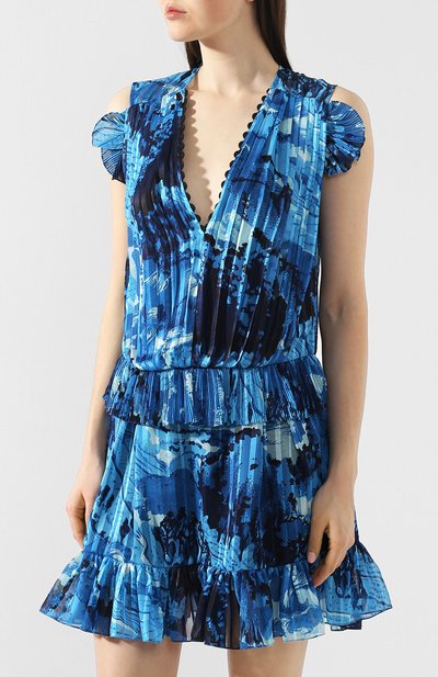 Платье с принтом VICTORIA, VICTORIA BECKHAM, арт. DRVV 642 SS19 PRINTED SATIN STRIPE, фото 3