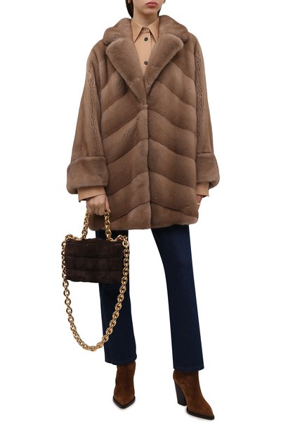 Шуба из меха норки VICTORIA KUSENKOVA коричневого цвета по цене 1144000 руб., арт. 721900033516, фото 2 Шуба из меха норки VICTORIA KUSENKOVA, арт. 721900033516, фото 2