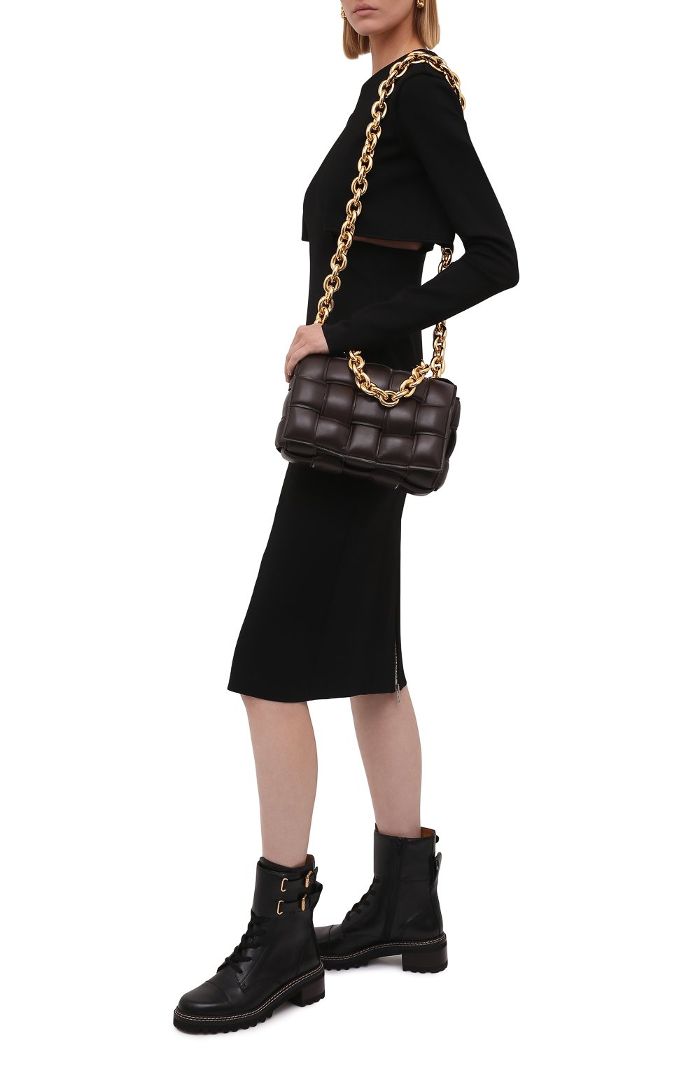 Кожаные ботинки mallory SEE BY CHLOÉ черного цвета по цене 66900 руб., арт. SB33080A/14000, фото 2 Кожаные ботинки mallory SEE BY CHLOÉ, арт. SB33080A/14000, фото 2