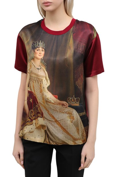 Шелковый топ DOLCE & GABBANA, арт. F74R1T/G7WVC, фото 3
