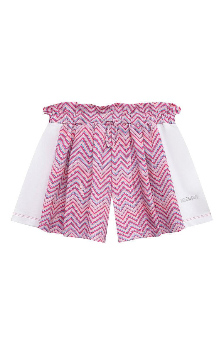 Детские хлопковые шорты MISSONI розового цвета, арт. MU6A29/Z1859/12-14 | Фото 1 (Нос: Не проставлено; Материал внешний: Хлопок; Случай: Повседневный; Ростовка одежда: 13 - 15 лет | 158 см, 12 лет | 152 см)