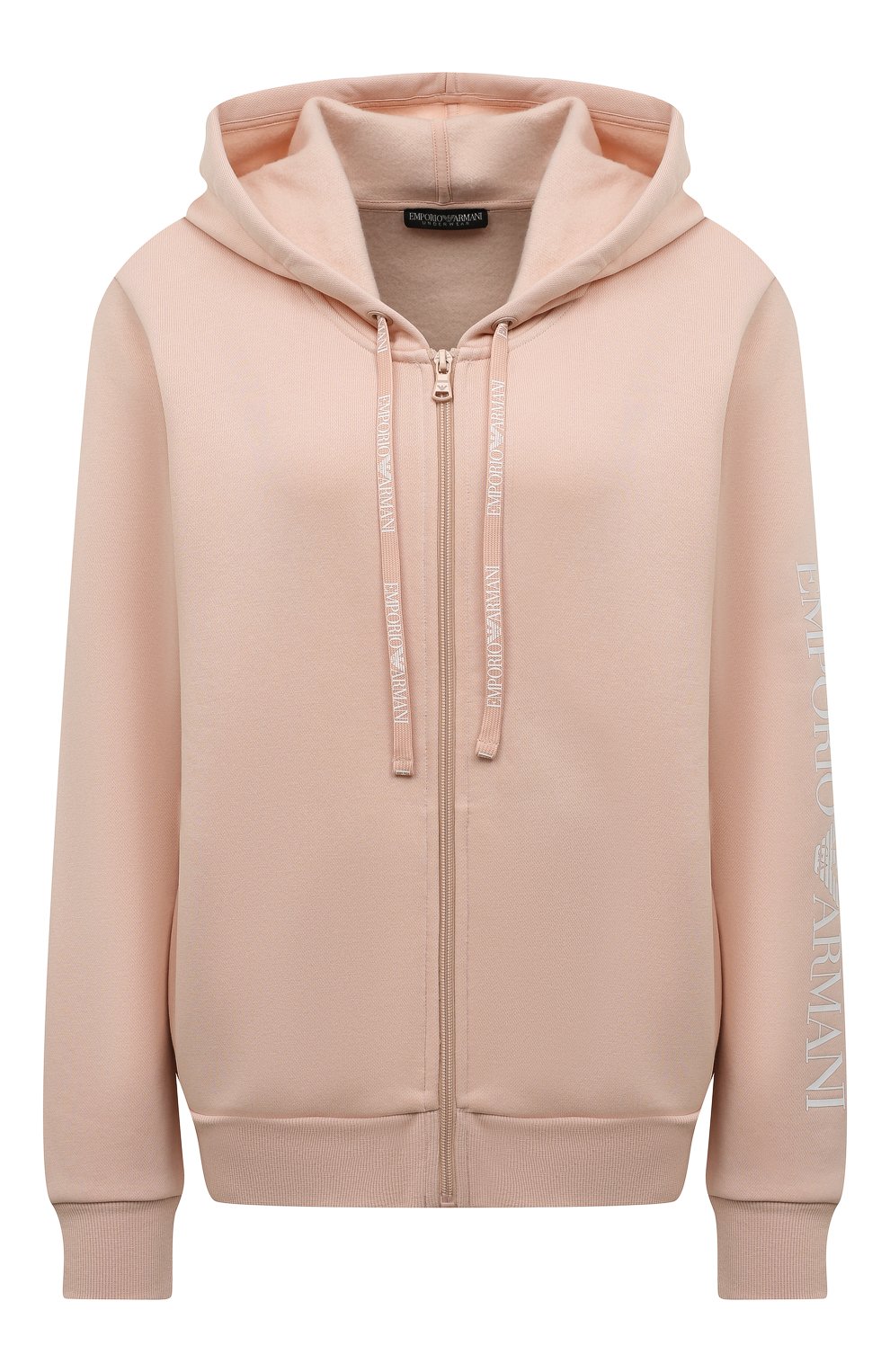 Хлопковая толстовка EMPORIO ARMANI розового цвета по цене 12000 руб., арт. 164635/2F265, фото 1 Хлопковая толстовка EMPORIO ARMANI, арт. 164635/2F265, фото 1