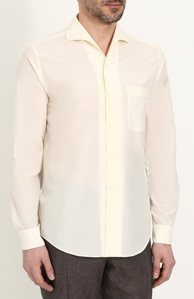 Хлопковая рубашка с отложным воротником FERRAGAMO, арт. 689412, фото 3