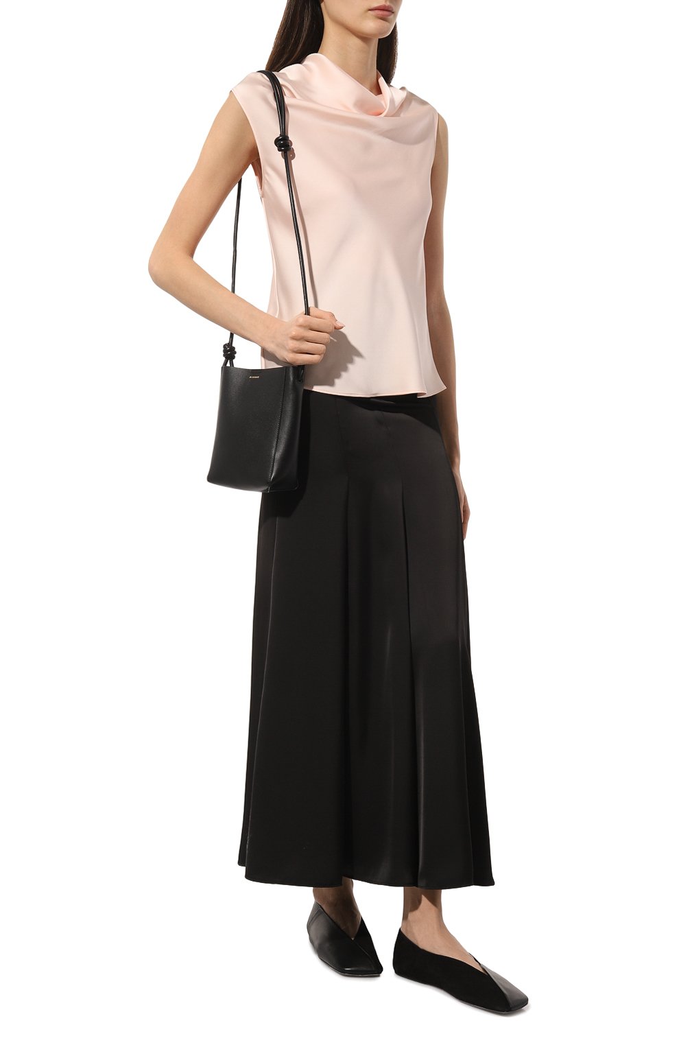 Атласная блузка PHILOSOPHY DI LORENZO SERAFINI розового цвета по цене 19150 руб., арт. V0212/0722, фото 2 Атласная блузка PHILOSOPHY DI LORENZO SERAFINI, арт. V0212/0722, фото 2