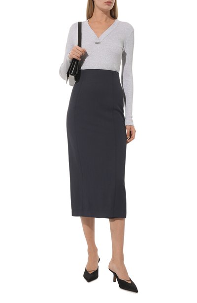 Юбка из вискозы и льна BRUNELLO CUCINELLI, арт. MH579B1317, фото 2