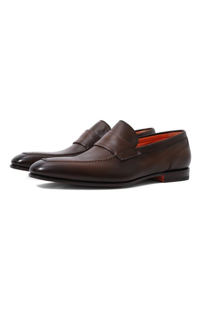Мужские кожаные лоферы levante SANTONI, арт. MCLG16451SA3BSG8