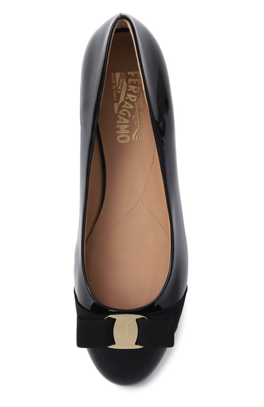 Лакированные балетки Varina Ferragamo 01J070/782 Чёрный  01J070/782 Фото 6