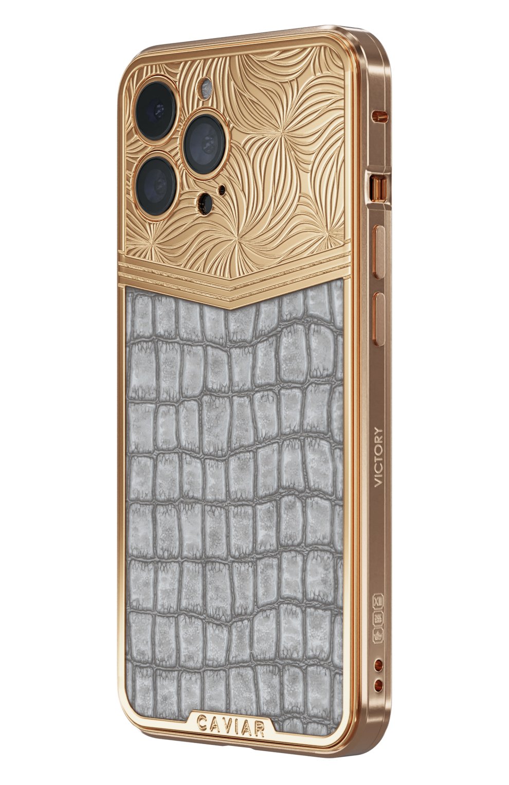 Чехол для iphone 14 pro max rays of lights CAVIAR белого цвета по цене 144000 руб., арт. 27923_14max_nophon, фото 2 Чехол для iphone 14 pro max rays of lights CAVIAR, арт. 27923_14max_nophon, фото 2