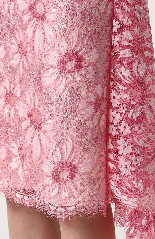 Кружевная юбка-миди асимметричного кроя CALVIN KLEIN 205W39NYC Розовый, фото 5