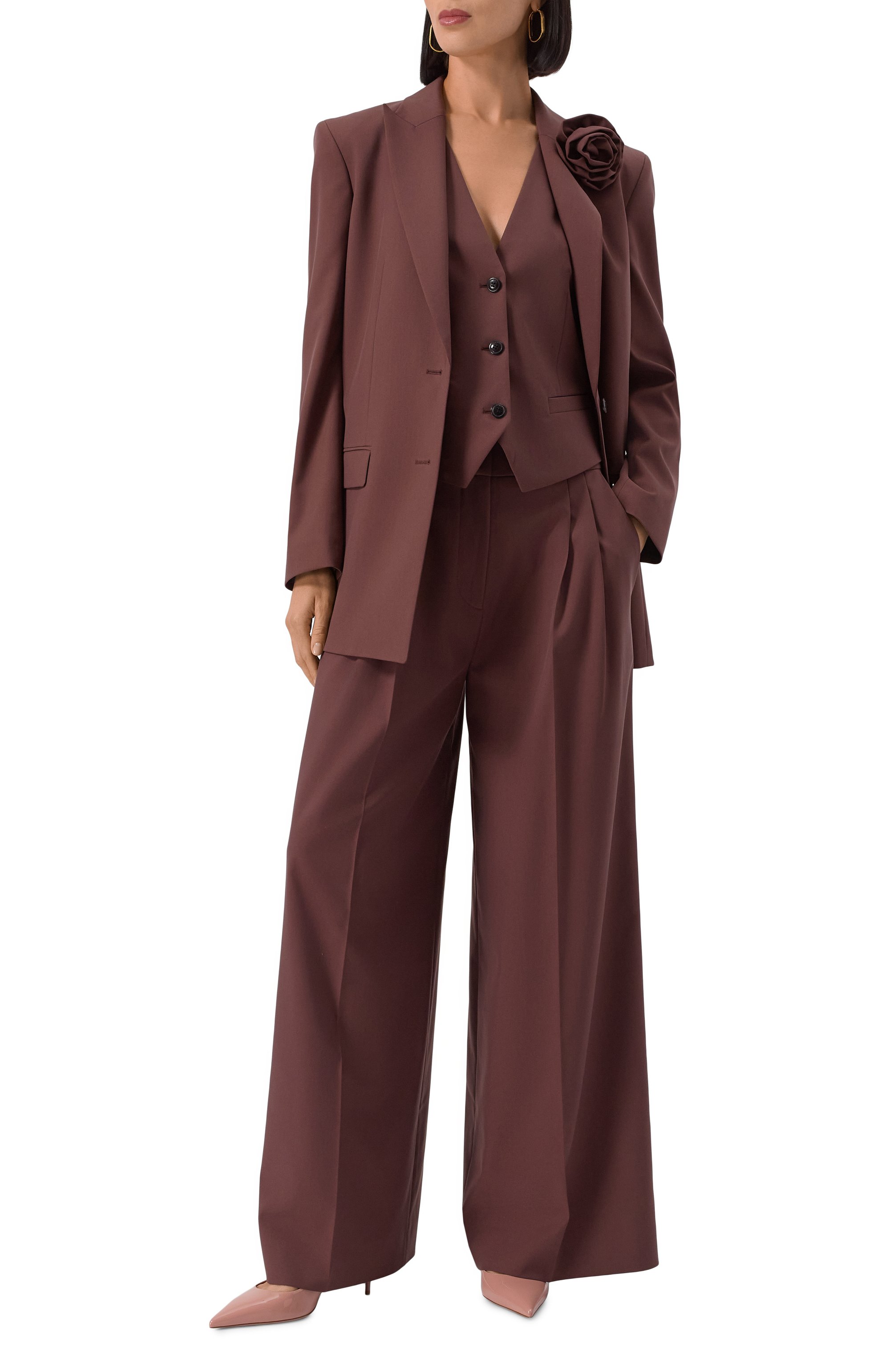 Брюки HUGO коричневого цвета по цене 23800 руб., арт. 50544107, фото 2 Брюки HUGO, арт. 50544107, фото 2