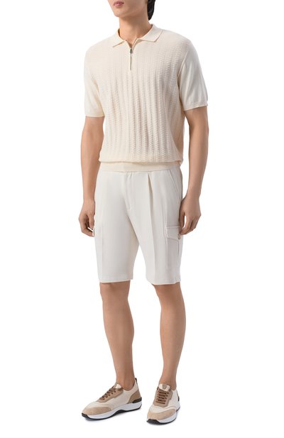 Хлопковые шорты GRAN SASSO белого цвета по цене 42400 руб., арт. 76103/76024, фото 2 Хлопковые шорты GRAN SASSO, арт. 76103/76024, фото 2