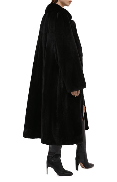 Шуба из меха норки с поясом YVES SALOMON черного цвета по цене 1165000 руб., арт. 8WYM29314VMLX, фото 2 Шуба из меха норки с поясом YVES SALOMON, арт. 8WYM29314VMLX, фото 2