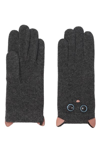 Кашемировые перчатки AGNELLE темно-серого цвета по цене 14950 руб., арт. NEK0DL, фото 2 Кашемировые перчатки AGNELLE, арт. NEK0DL, фото 2