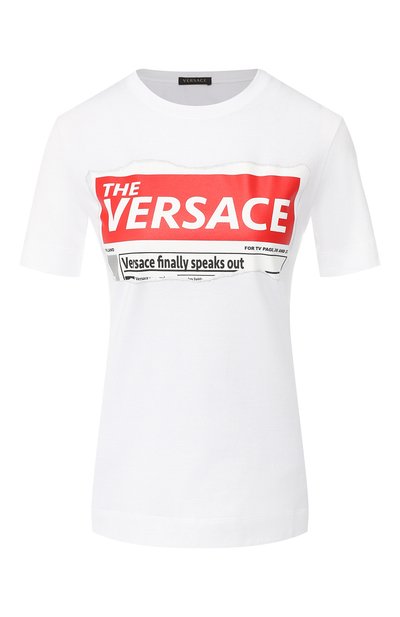 Женская хлопковая футболка VERSACE, арт. A82607/A224589