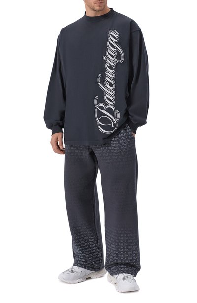 Мужская хлопковый лонгслив BALENCIAGA, арт. 850404/TTVM7