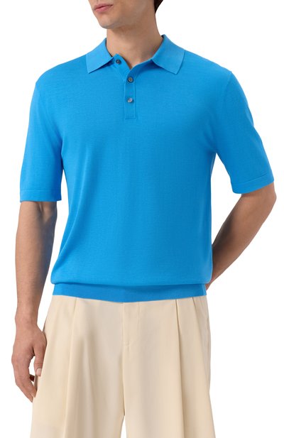 Поло из шелка и хлопка 12 STOREEZ, арт. 125371, фото 3