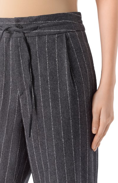 Брюки из шерсти и кашемира LOULOU DE SAISON серого цвета по цене 55600 руб., арт. LIZZIE, фото 5 Брюки из шерсти и кашемира LOULOU DE SAISON, арт. LIZZIE, фото 5