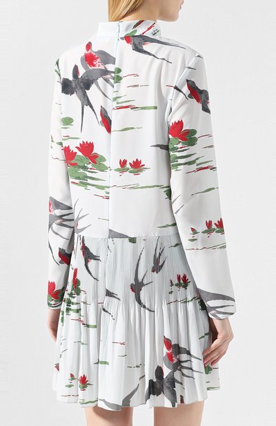 Платье с принтом REDVALENTINO бирюзового цвета по цене 57250 руб., арт. SR0VAF80/4J6, фото 4 Платье с принтом REDVALENTINO, арт. SR0VAF80/4J6, фото 4