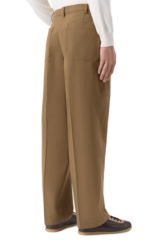 Брюки из хлопка и шерсти 12 STOREEZ 135520 Коричневый  135520 Фото 4