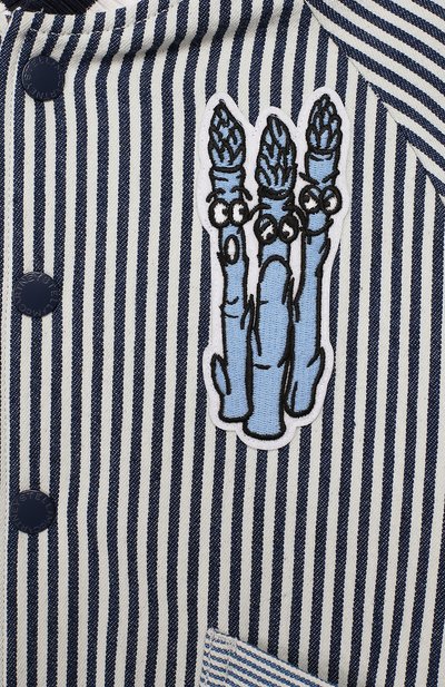 Текстильный бомбер STELLA MCCARTNEY голубого цвета по цене 11050 руб., арт. 539391/SMK43, фото 3 Текстильный бомбер STELLA MCCARTNEY, арт. 539391/SMK43, фото 3