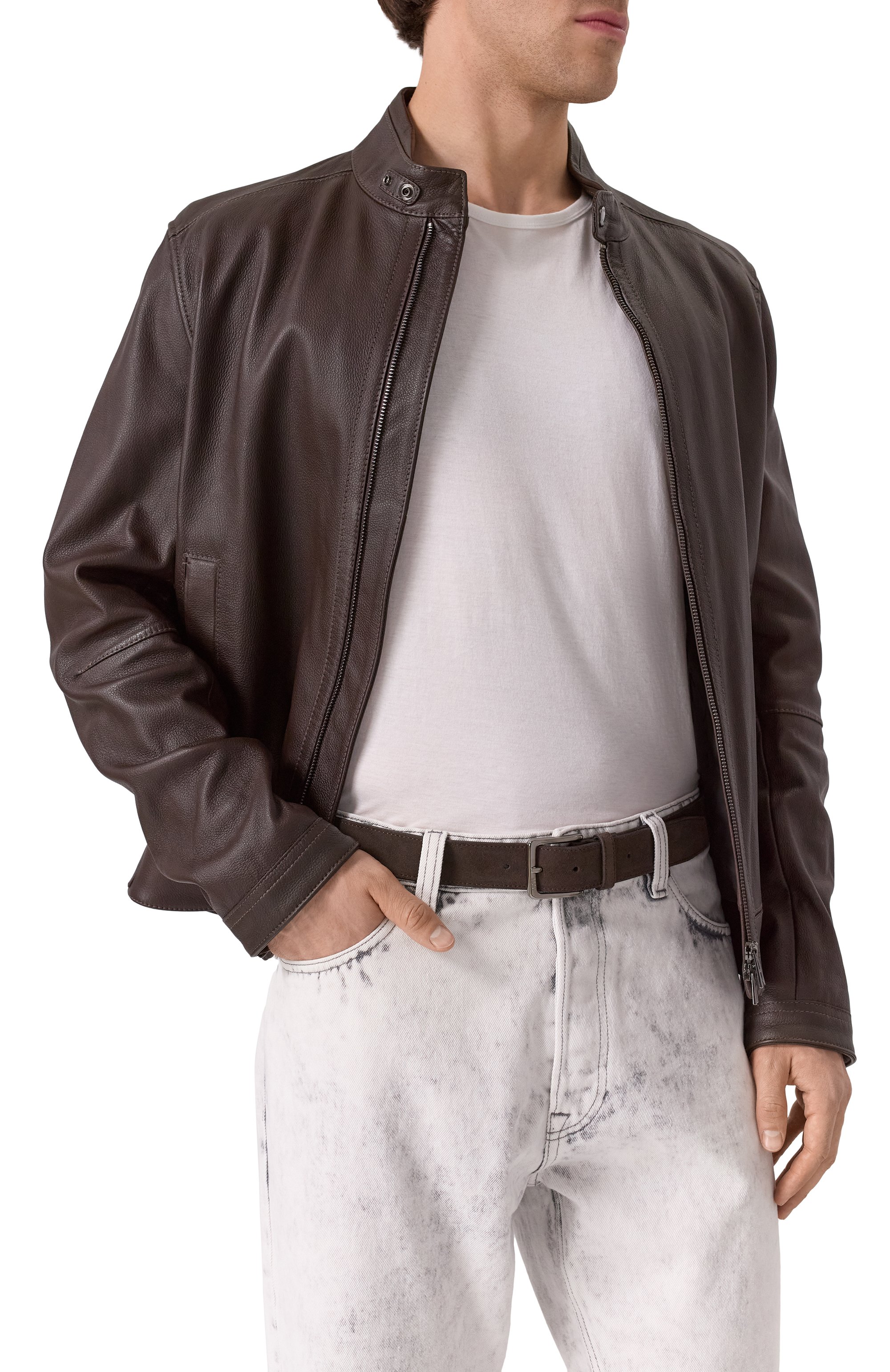 Замшевый ремень BOSS темно-коричневого цвета по цене 11950 руб., арт. 50537177, фото 2 Замшевый ремень BOSS, арт. 50537177, фото 2