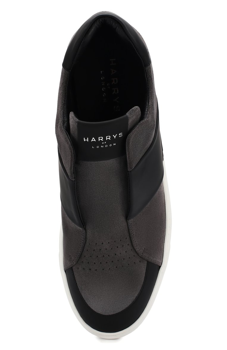Мужские замшевые кеды HARRYS OF LONDON черного цвета, арт. B0LT SUEDE/TECH LEATHER/CG | Фото 5 (Статус проверки: Проверено, Проверена категория; Подошва: Массивная; Материал внешний: Замша, Натуральная кожа; Материал внутренний: Натуральная кожа; Материал утеплителя: Без утеплителя; Стили: Классический; Материал сплава: Проверено, Проставлено; Драгоценные камни: Проставлено; Кросс-КТ: Низкие)