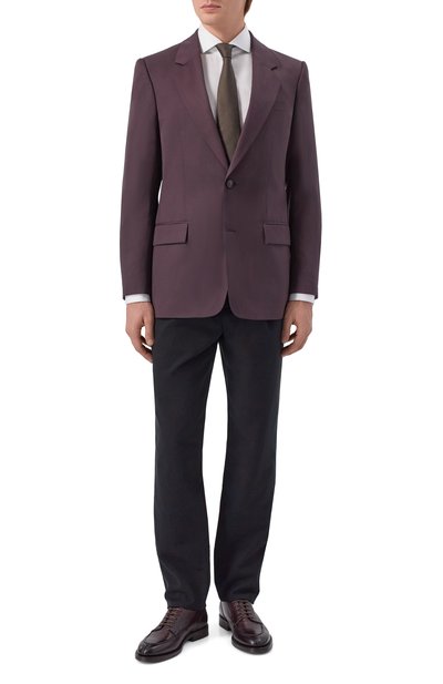 Пиджак из лиоцелла BOSS темно-коричневого цвета по цене 75950 руб., арт. 50562362, фото 2 Пиджак из лиоцелла BOSS, арт. 50562362, фото 2