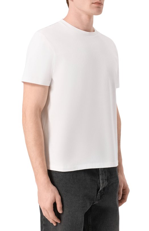 Хлопковая футболка Saint Laurent 861693/Y38AK Белый  861693/Y38AK Фото 3