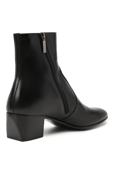 Кожаные сапоги james SAINT LAURENT черного цвета по цене 130000 руб., арт. 632395/1YU00, фото 4 Кожаные сапоги james SAINT LAURENT, арт. 632395/1YU00, фото 4