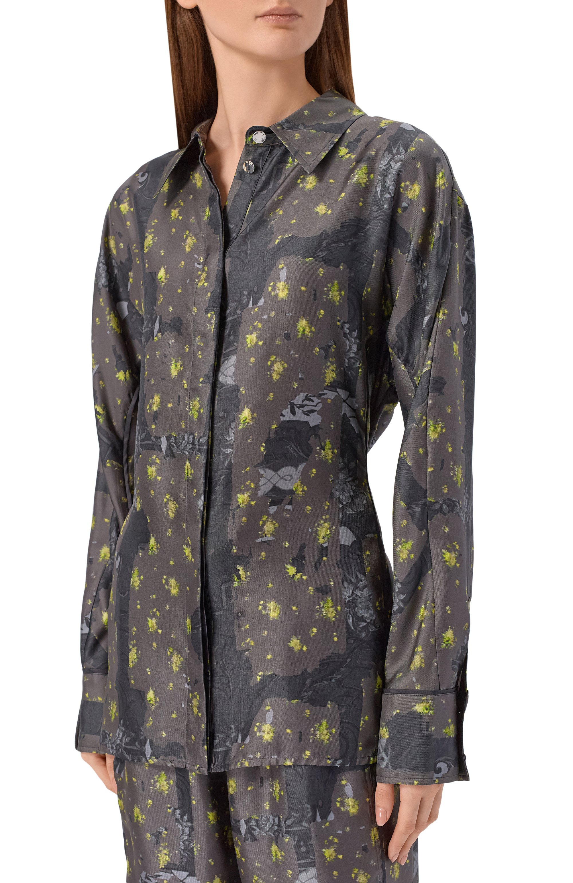 Шелковая рубашка GANNI, арт. A1040265, фото 3