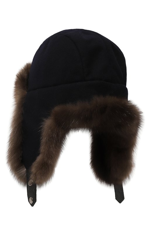 Шапка-ушанка Майкл с отделкой из соболя FurLand 0201414210013100007 Коричневый  0201414210013100007 Фото 2