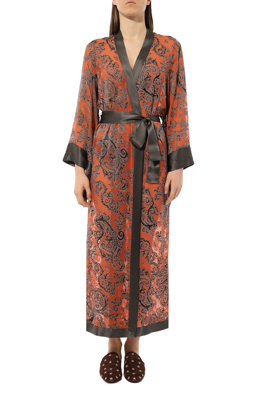 Халат из шелка и вискозы MARJOLAINE, арт. 2STE2201, фото 3