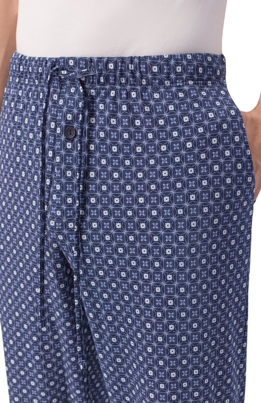 Хлопковые домашние брюки Hanro 075216 Синий  075216 Фото 5