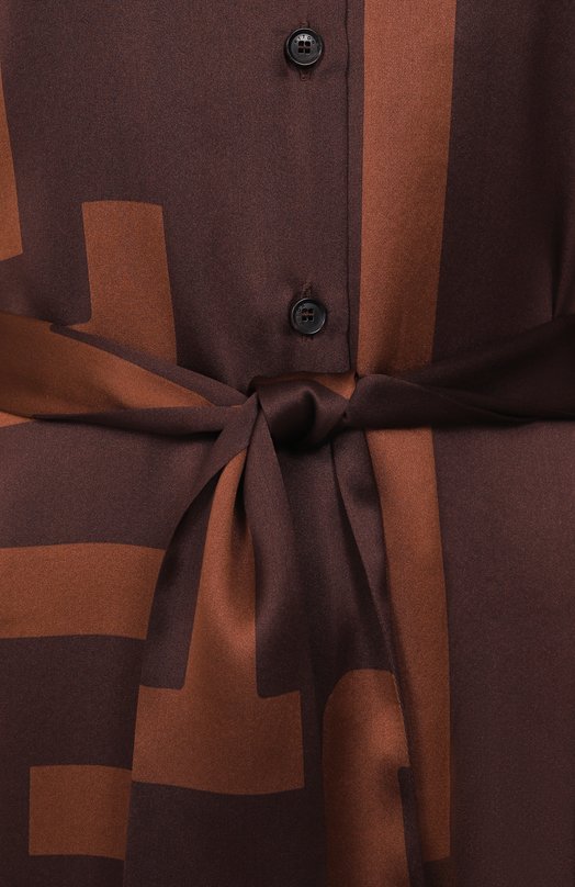 Шелковое платье Kiton D57304K0926E08 Коричневый  D57304K0926E08 Фото 6