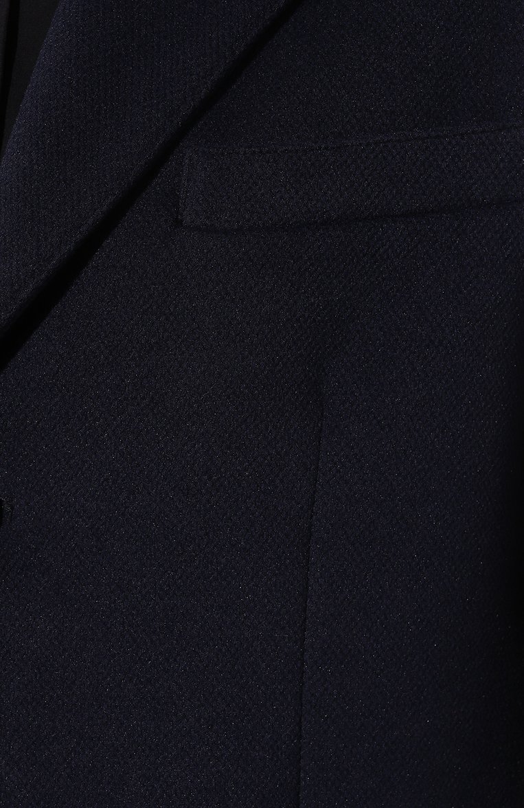 Мужской пальто DIRK BIKKEMBERGS темно-синего цвета, арт. PBM/C0005/K0017 | Фото 5 (Рукава: Длинные; Длина (верхняя одежда): До колена; Материал внешний: Синтетический материал; Материал сплава: Проставлено; Материал подклада: Синтетический материал; Драгоценные камни: Проставлено; Мужское Кросс-КТ: пальто-верхняя одежда; Стили: Кэжуэл)