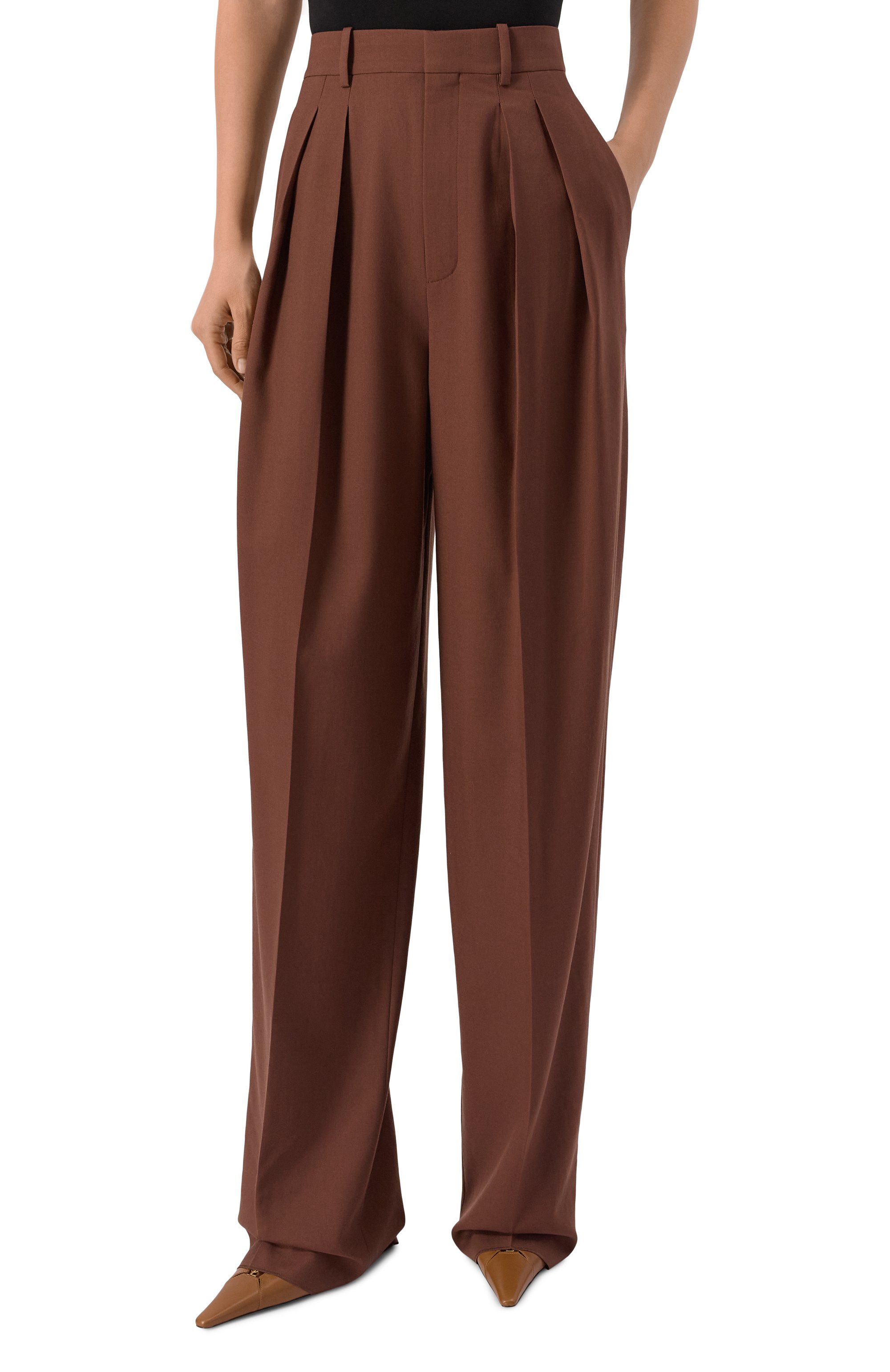 Шерстяные брюки SAINT LAURENT, арт. 824389/Y405W, фото 3