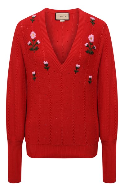 Женский пуловер из хлопка и шелка GUCCI, арт. 662164/XKBYG