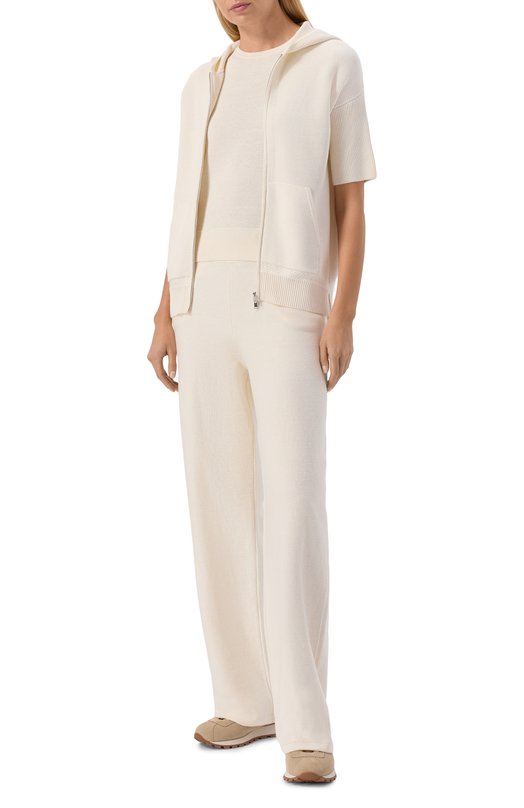 Толстовка из шелка и хлопка MVST WS61-609MU Кремовый  WS61-609MU Фото 2