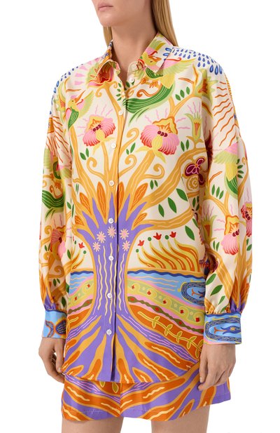 Шелковая рубашка OLOLOL, арт. OLSH029/6010.TREE122, фото 3