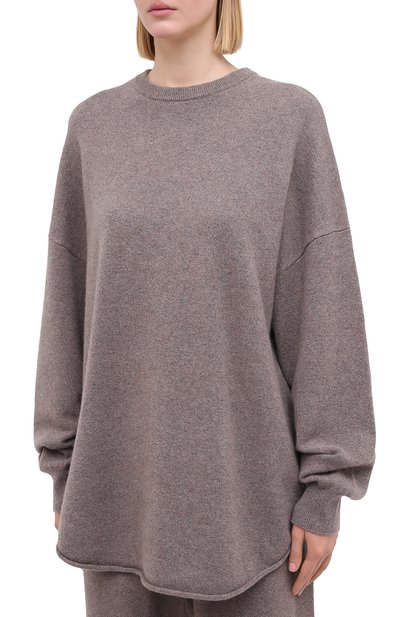 Кашемировый свитер EXTREME CASHMERE коричневого цвета по цене 53450 руб., арт. 053/CREW H0P, фото 3 Кашемировый свитер EXTREME CASHMERE, арт. 053/CREW H0P, фото 3