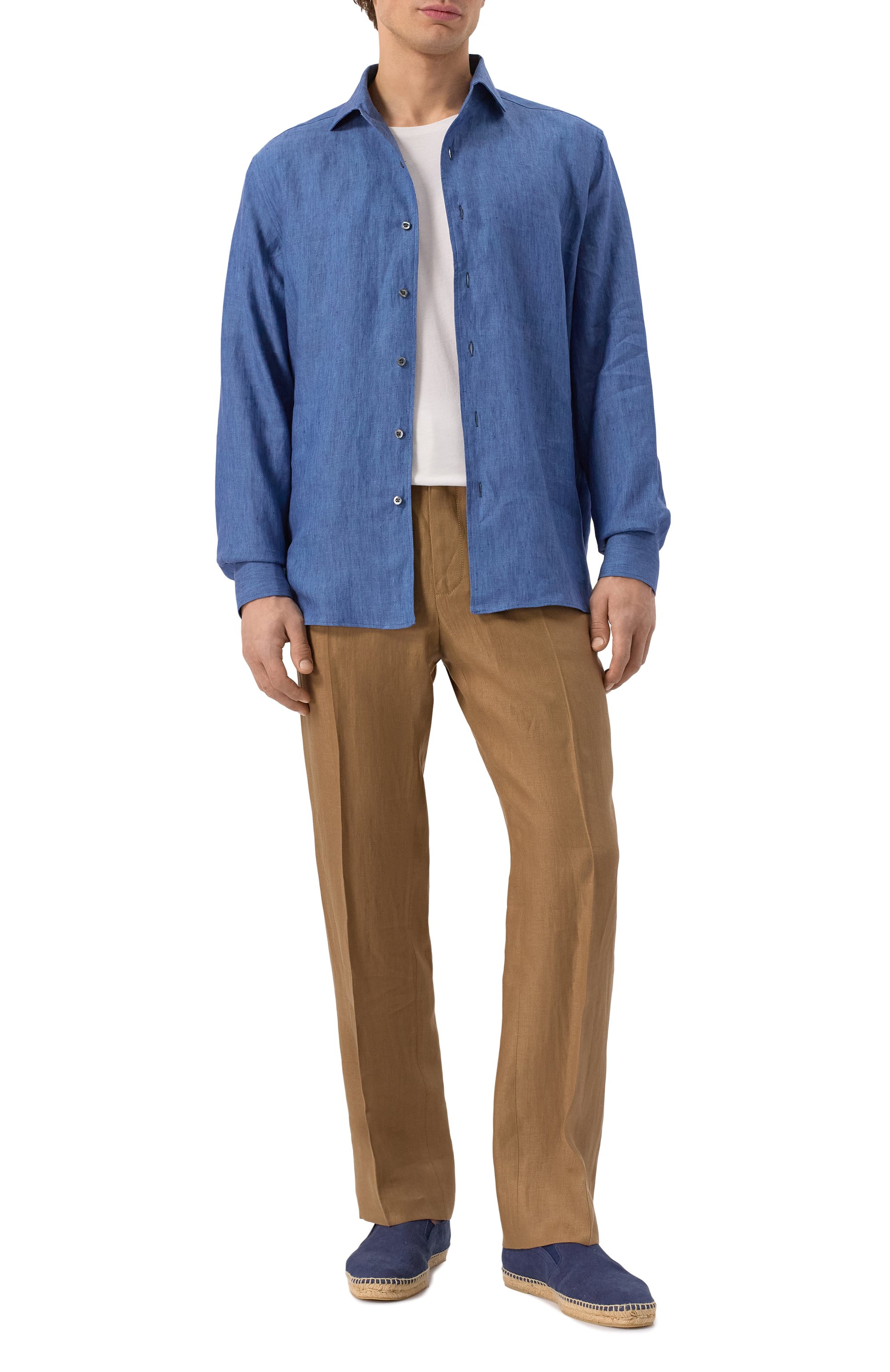 Льняные брюки CORNELIANI, арт. 254592-2514108, фото 2