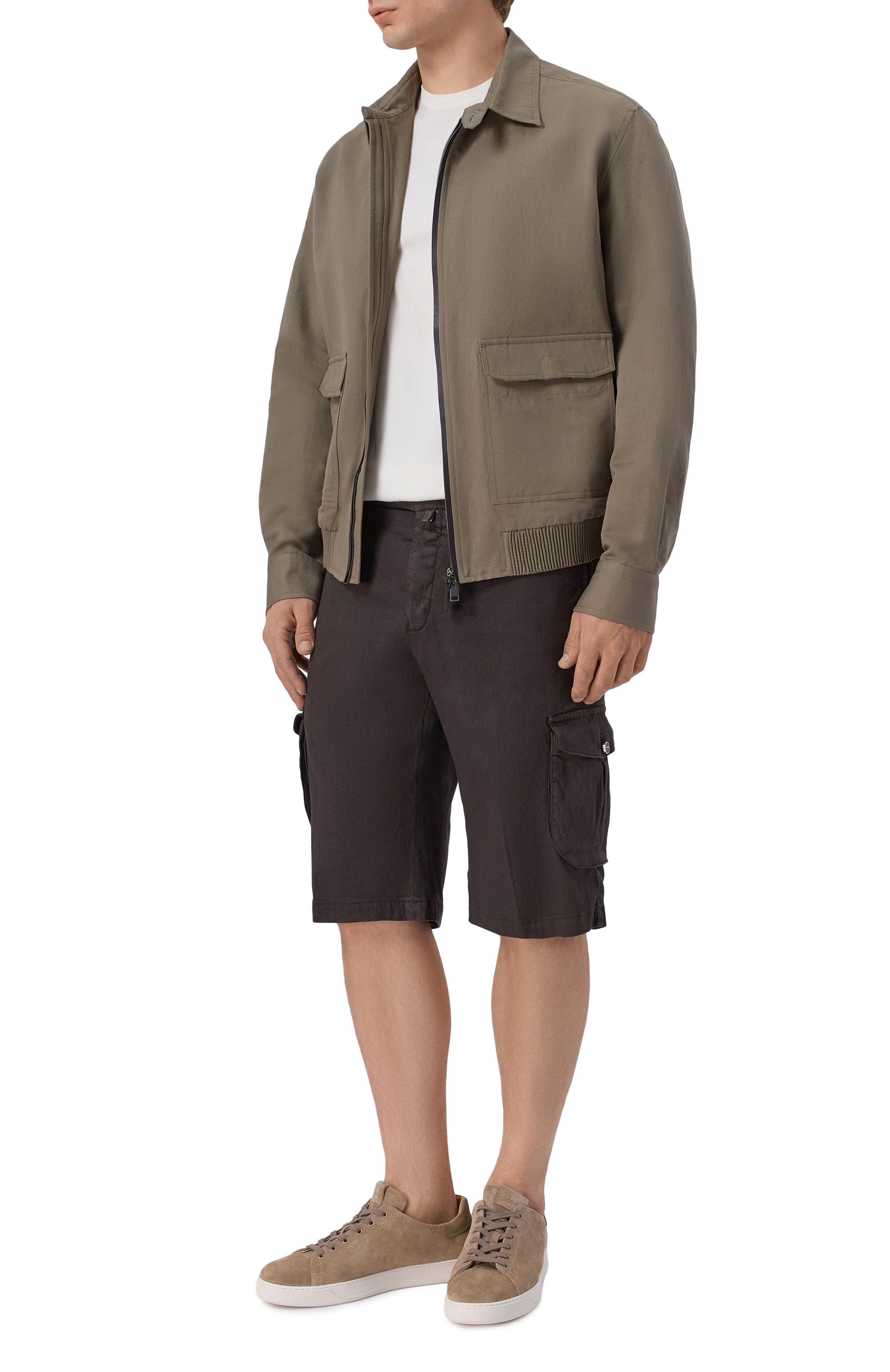 Шорты изо льна и хлопка KITON, арт. UFPPBK0603H, фото 2