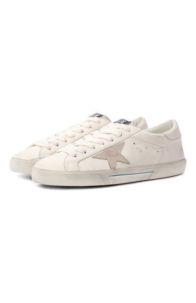 Мужские кожаные кеды super-star GOLDEN GOOSE DELUXE BRAND, арт. GMF01015.F008166