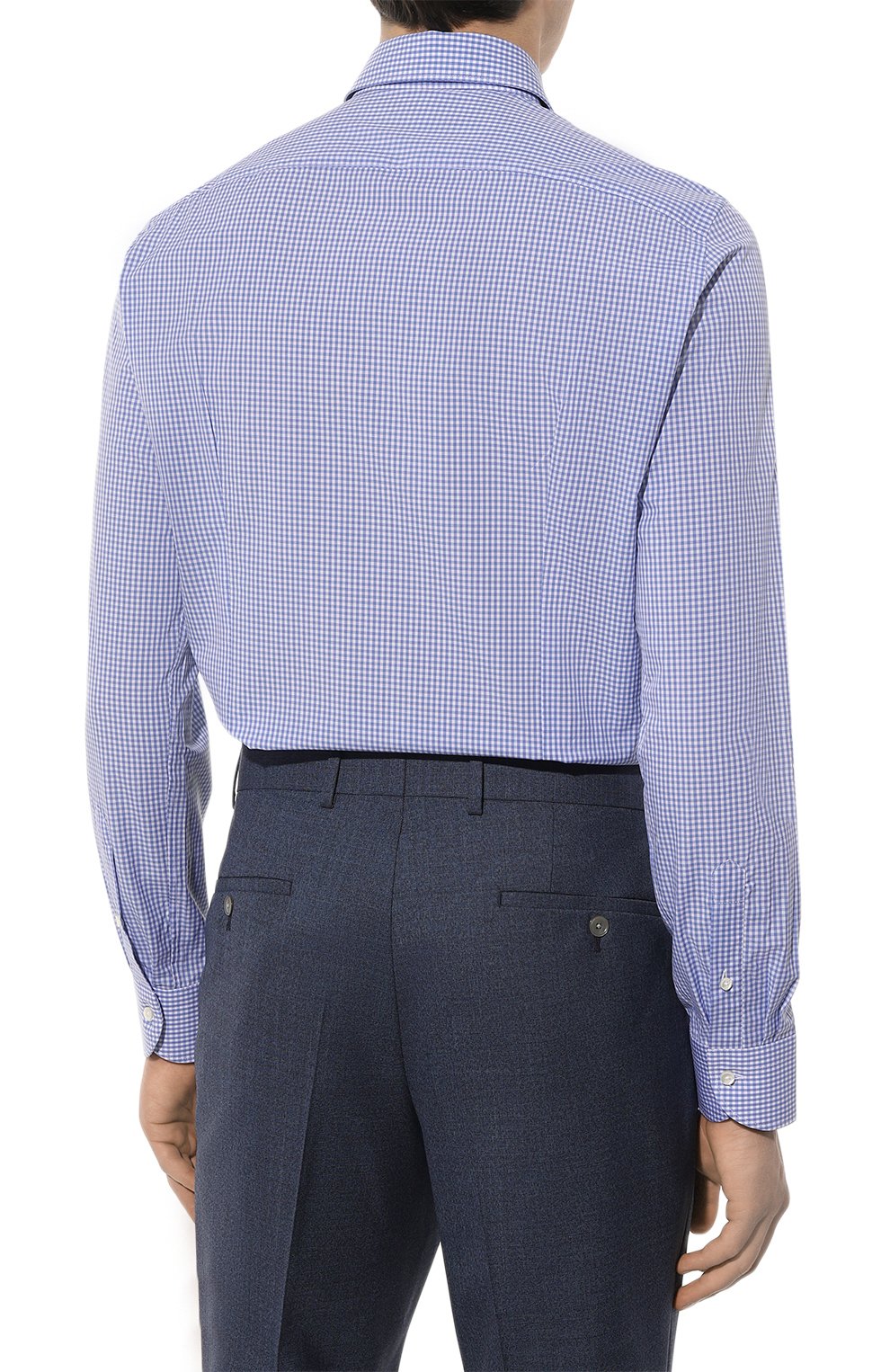 Хлопковая сорочка CANALI синего цвета по цене 27100 руб., арт. X98/GD03171, фото 5 Хлопковая сорочка CANALI, арт. X98/GD03171, фото 5