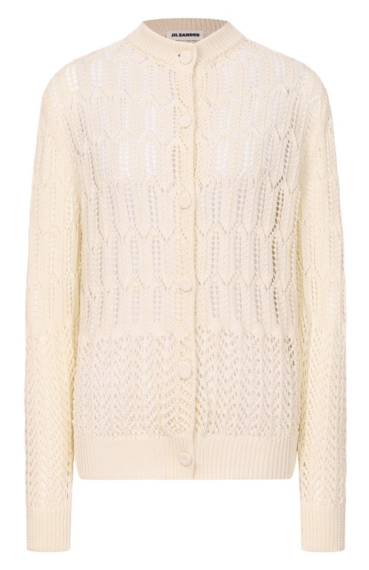 Хлопковый кардиган Jil Sander J02HP0051/J15478 Кремовый J02HP0051/J15478