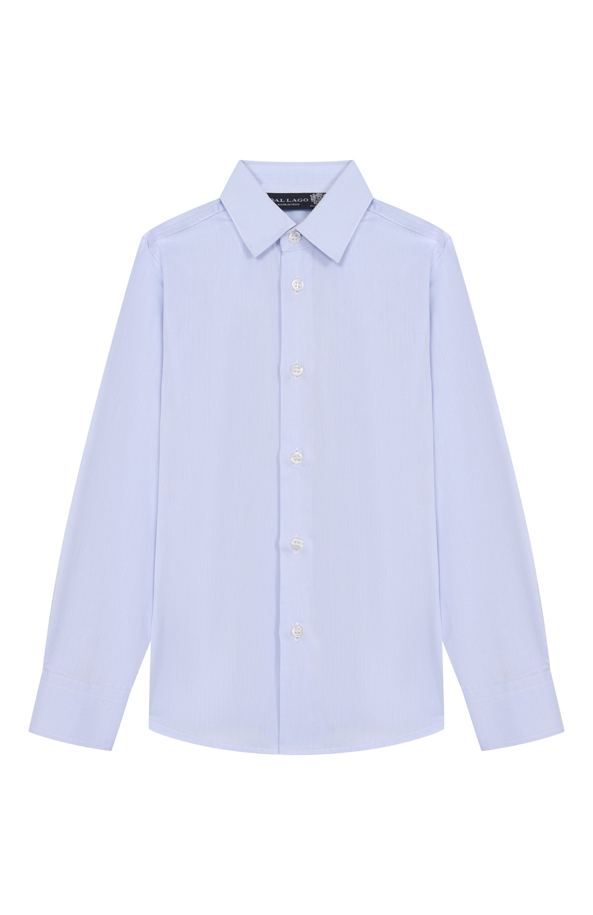 Хлопковая рубашка DAL LAGO голубого цвета по цене 8995 руб., арт. N402/1165/4-6, фото 1 Хлопковая рубашка DAL LAGO, арт. N402/1165/4-6, фото 1