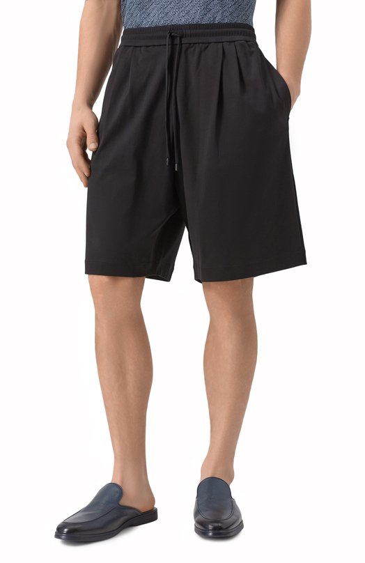 Хлопковые шорты Giorgio Armani GM001496/TE10333 Чёрный  GM001496/TE10333 Фото 3