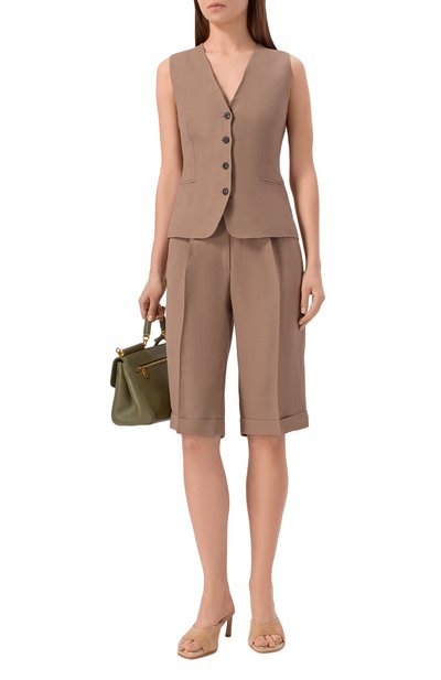 Шорты из вискозы и льна ANTONELLI FIRENZE, арт. Q8865/935, фото 2